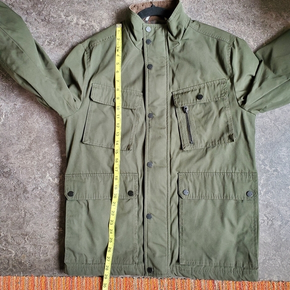 EUC Olive Green NO FADING Barn Chore Field Jacket S Andrew Marc Utility - Picture 12 of 15